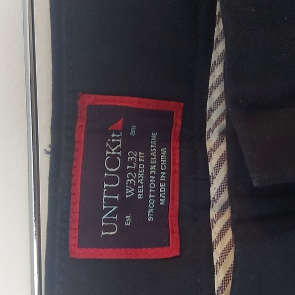 NWT Untuckit St Clair Chino Pants Cotton/Elastane Blend Navy Size 32/32 - Picture 6 of 10